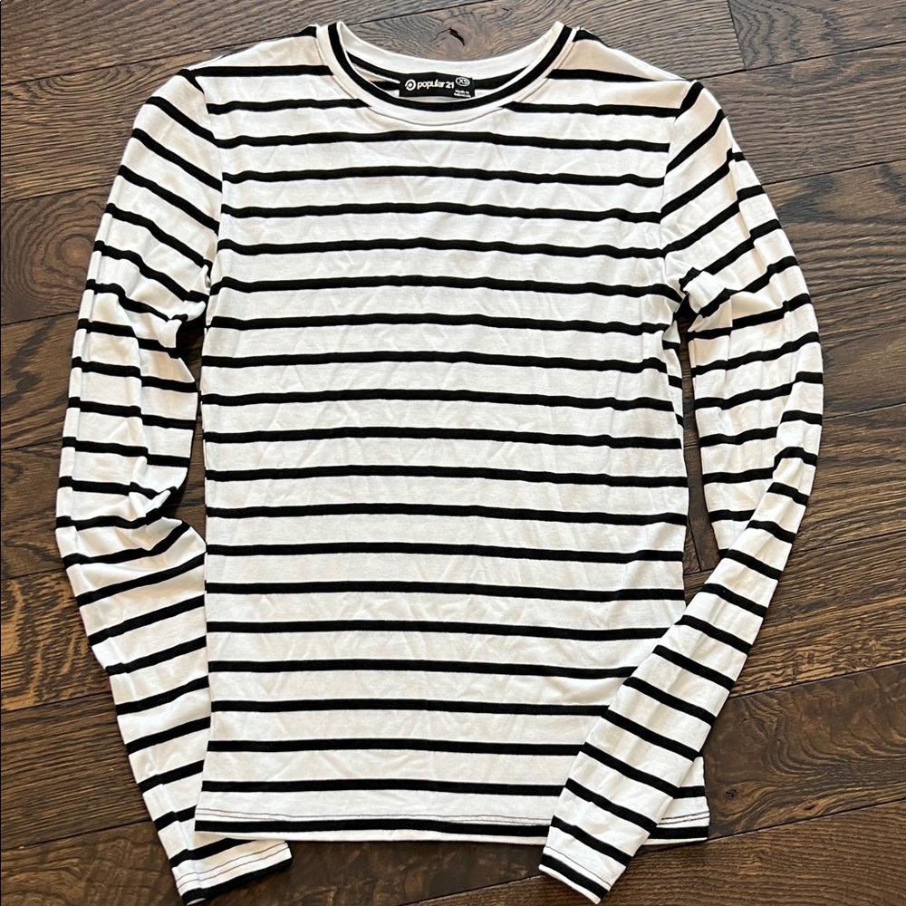 Black and White Striped Women’s Shirt